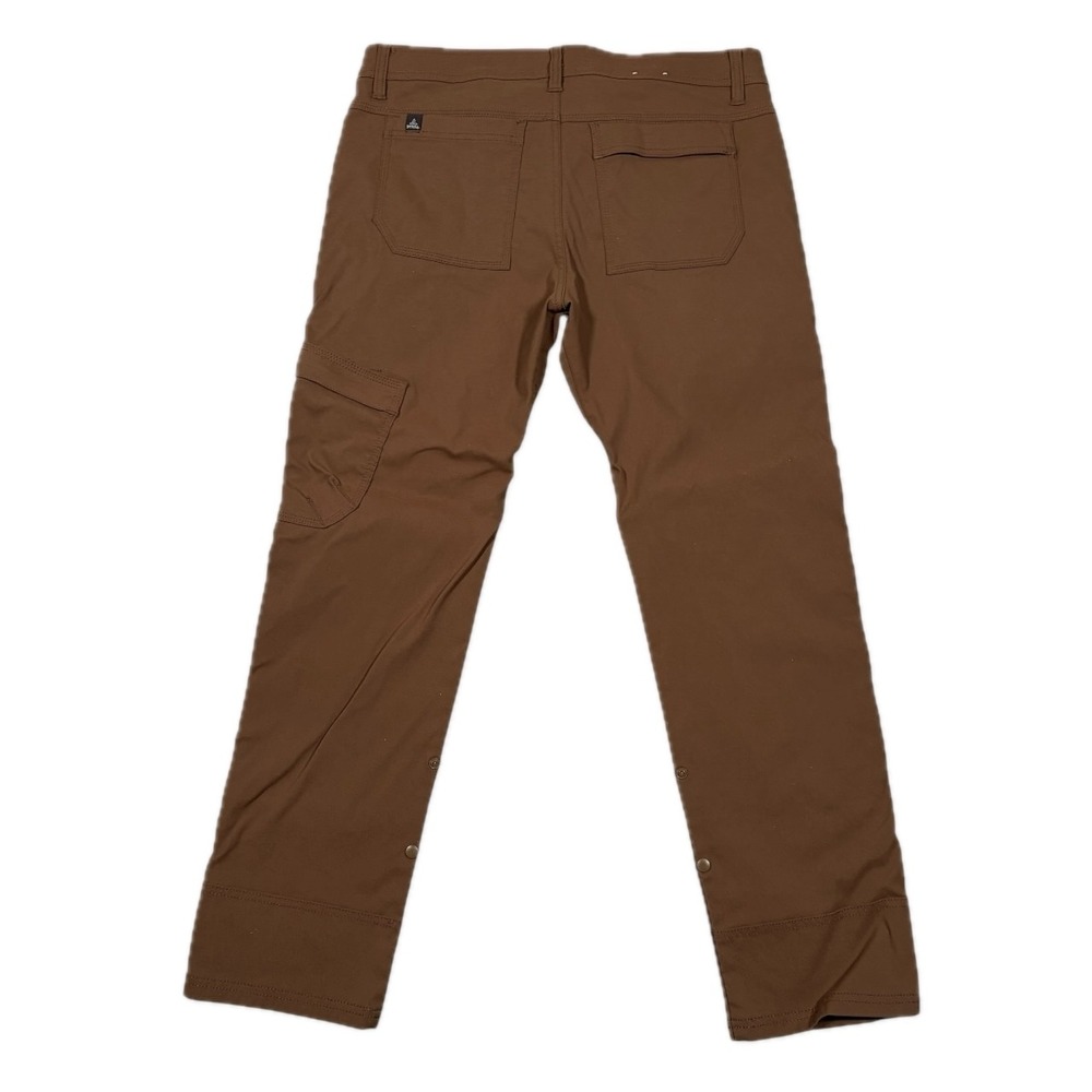 Prana Stretch Zion Pants Mens 34x28.5 Cargo Nylon Straight Fit Sepia Hiking - Picture 4 of 15